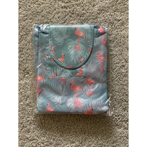 Cosmetic/ toy catch all bag- Blue flamingo - Picture 1 of 8
